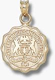 Eastern Michigan Eagles Seal Pendant - 14KT Gold Jewelry