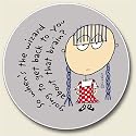WIZARD brain joke absorbent STONE AUTO COASTER car NEW