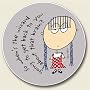 WIZARD brain joke absorbent STONE AUTO COASTER car NEW