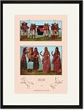 Black Framed/Matted Print 17x23, A Variety of Indian Ceremonial Garb #2
