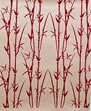 Kitchen & Housewares : Grehom Wrapping Paper - Red Bamboo; Handmade Gift Wrap Paper; Of recycled Cotton fibres; Delivered in a tube