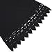 Our Precious Women's Casual Long Sleeve Lace Hem A-Line Shirt Dress Tunic Tops Black L