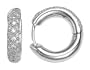 14k White Gold Diamond Pave Hoop Earrings (1/2 cttw, I Color, I1 Clarity)