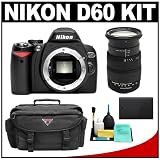 Nikon D60 Digital SLR Camera & 18-200mm HSM Optical Stabilizer Zoom Lens + Case + EN-EL9 Battery + Cleaning Kit