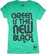 WWF World Wildlife Fund Green is the New Black Green T-Shirt Tee