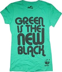 WWF World Wildlife Fund Green is the New Black Green T-Shirt Tee