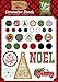 Echo Park Paper Company CCH159020 Celebrate Christmas Decorative Brads Chipboard, Red, Green, Tan, Burlap, Black