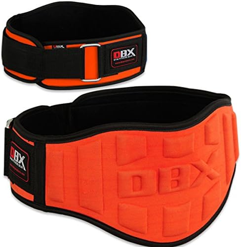 Weight Lifting Belt Gym Fitness 8 inch Wide Back Supports Neoprene Orange