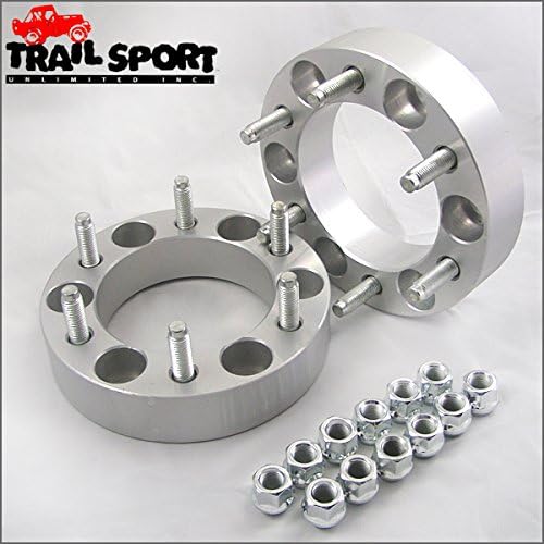 trailsport4x4 1.25 inch Wheel Spacer Kit with Studs for Chevy/GMC - 6x5.5 Hub