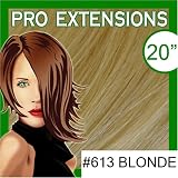 Pro Extensions 20" x 39" #613 Platinum Blonde 100% Clip on in Human Hair Extensions