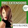 Pro Extensions 20" x 39" #613 Platinum Blonde 100% Clip on in Human Hair Extensions