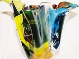 Fused Glass Vase in Multi Colors