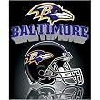 Baltimore Ravens Light Weight Fleece NFL Blanket (Grid Iron) (50"x60")