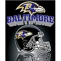 Baltimore Ravens Light Weight Fleece NFL Blanket (Grid Iron) (50"x60")