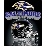 Baltimore Ravens Light Weight Fleece NFL Blanket (Grid Iron) (50"x60")