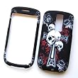 HTC myTouch 3G (NOT 3.5mm jack) T-Mobile Rubberized Snap-on Protector Hard Case Image Cover "Cross 'N Skull" Design