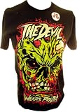 Devil Wears Prada Mens T-Shirt - Blood Soaked Scary Green Monster on Black
