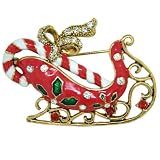 Search : Santa Claus Christmas Red Sleigh Brooches Pin Gift