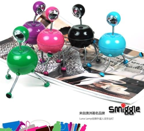 Costdot Creativo Gift Smiggie Luna Alien Desk Table Lamp Light LED Blue x1