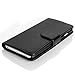 Vertical Black Premium PU Leather Wallet Pouch with Belt Clip for iPhone 6 (4.7