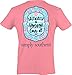 Simply Southern Women's Preppy Sunshine Party Pink Tee (Small)