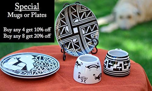 Distinctive 8 oz.Ceramic Mug With Ancient Mesa Verde Style - Add A Southwest Flair To Your Morning Coffee