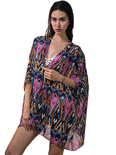 Choies Women's Geometric Print/ Tribal Poncho Cover Up Kimono
