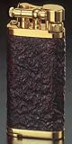 Corona Old Boy Gold Plate With Sandblast Briar Wood Pipe Lighter