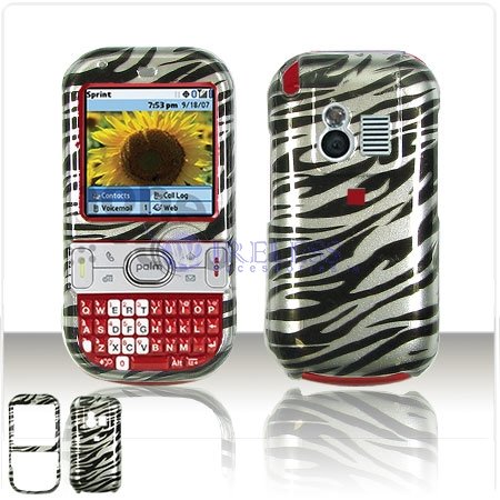 PCMICROSTORE Brand Palm Centro 690 Zebra Design Snap-On Case Cover with Removable Swivel Belt Clip