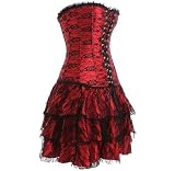 A3093 - Rotes Gothkorsett mit seperatem Rock