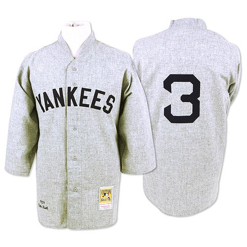 New York Yankees Authentic 1929 Babe Ruth Road Jersey By Mitchell & Ness 44