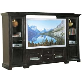 <b>Solid Wood Espresso Entertainment Center</b>