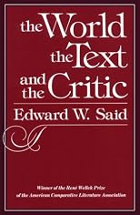 The World, the Text, and the Critic