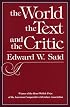 The World, the Text, and the Critic