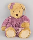 Christmas Gift for Kids - Huggable Terry Bears in Purple Dress with
Purple Ribbons