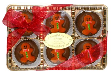 Gingerbread Boy Themed Chocolate Covered Oreo