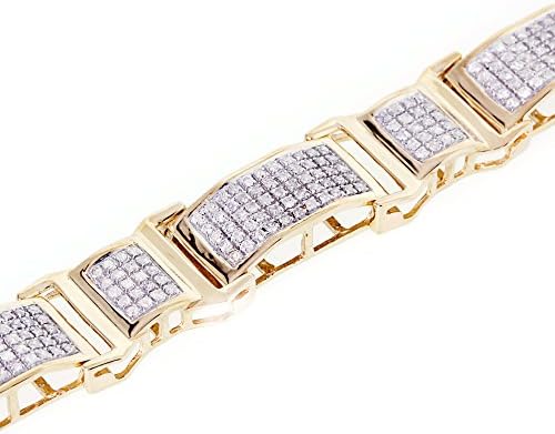 Diamond Men's Bracelet in 10k Yellow Gold (2.14 ctw)