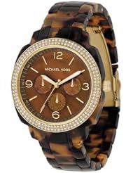 Michael Kors Boyfriend Gold &Tortoise Shell Acrylic Ladies Watch MK5086