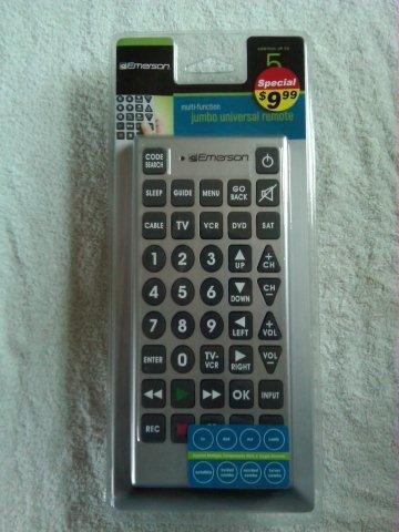 Multi-function jumbo universal remote (Gray)