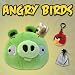 Angry Birds 5" Deluxe Plush Green King Pig with Sound Plus Free Backpack Clip Angry Bird & Storage Bag