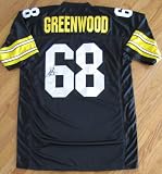 L.C. Greenwood Autographed black jersey - Pittsburgh Steelers - Steel Curtain