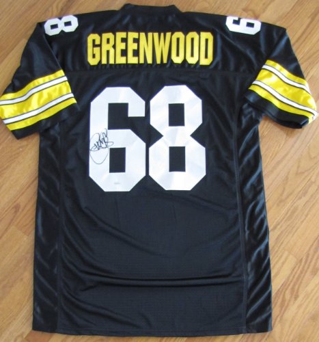 L.C. Greenwood Autographed black jersey - Pittsburgh Steelers - Steel Curtain