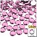 The Crafts Outlet 144-Piece Flat Back Acrylic Round Rhinestones, 10mm, Jet Black