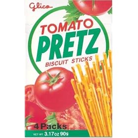 Glico - Pretz Tomato Biscuit Cracker Sticks (4 Packs) - 3.17 Oz