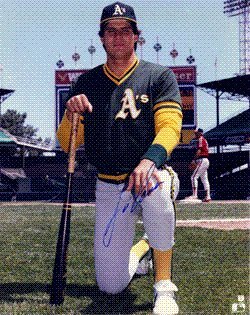 Autographed/Hand Signed 8x10 Photo Jose Canseco #1 Oakland A's