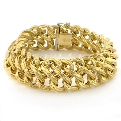 18K 8 Textured Infinity Link Bracelet