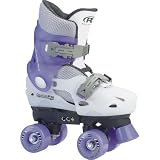 Girls' Roller Derby Trac Star Quad Skates - White/ Purple