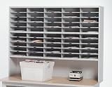 Mayline SR6046RPG Mailroom system 2 tier sorter w/riser, 50 pockets, 60w x 13-1/4d x 46-1/4h