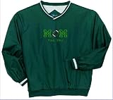 Personalized custom embroidered football MOM design on nylon windshirt