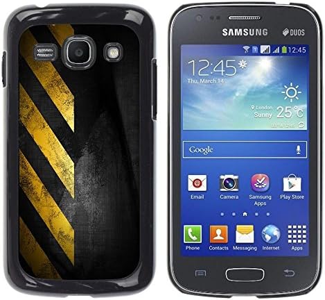 Slim Design Hard PC/Aluminum Shell Case Cover for Samsung Galaxy Ace 3 GT-S7270 GT-S7275 GT-S7272 Traffic Sign Yellow Tape Black Stripes / JUSTGO PHONE PROTECTOR